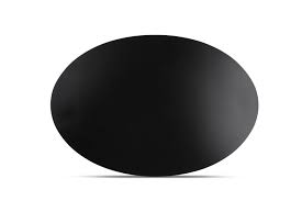 Tischset 45x30cm caoutchouc oval schwarz